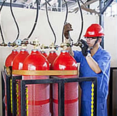 Detection and Refilling of Fire Gas Cylinders
